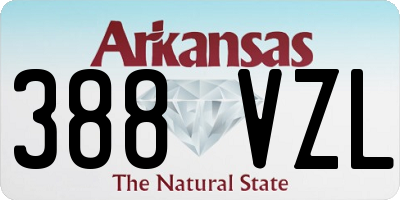 AR license plate 388VZL