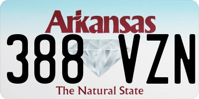 AR license plate 388VZN