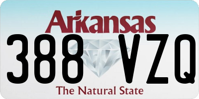AR license plate 388VZQ