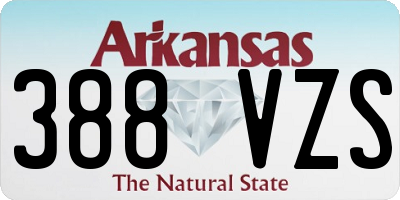 AR license plate 388VZS