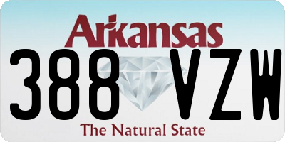 AR license plate 388VZW