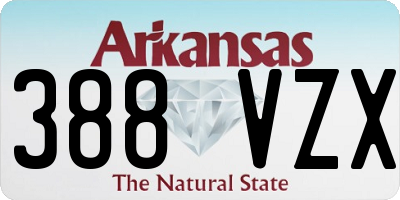 AR license plate 388VZX