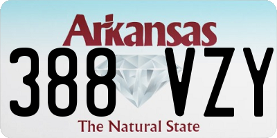 AR license plate 388VZY