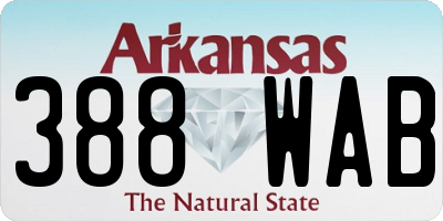 AR license plate 388WAB