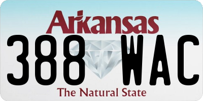 AR license plate 388WAC