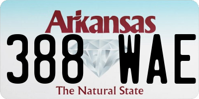 AR license plate 388WAE