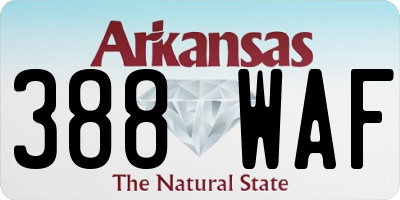 AR license plate 388WAF