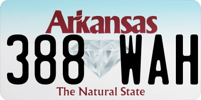 AR license plate 388WAH