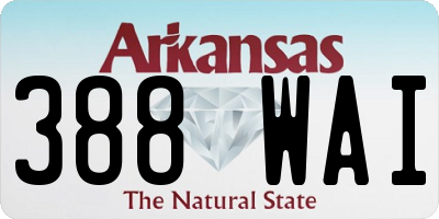 AR license plate 388WAI