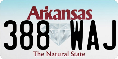AR license plate 388WAJ