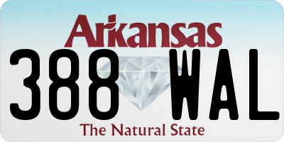 AR license plate 388WAL