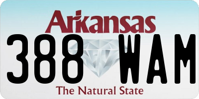 AR license plate 388WAM