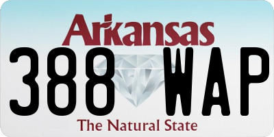 AR license plate 388WAP