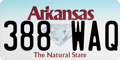 AR license plate 388WAQ