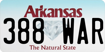 AR license plate 388WAR