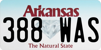 AR license plate 388WAS