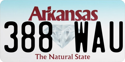 AR license plate 388WAU