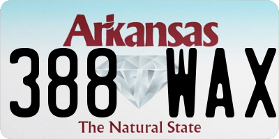 AR license plate 388WAX
