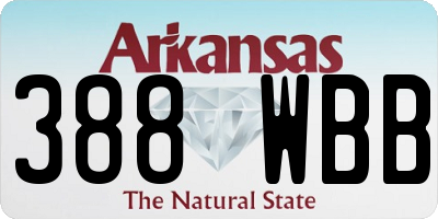 AR license plate 388WBB