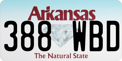 AR license plate 388WBD