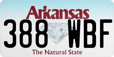 AR license plate 388WBF