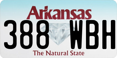 AR license plate 388WBH