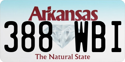 AR license plate 388WBI