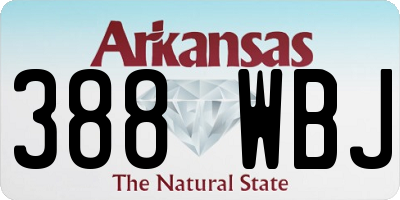 AR license plate 388WBJ