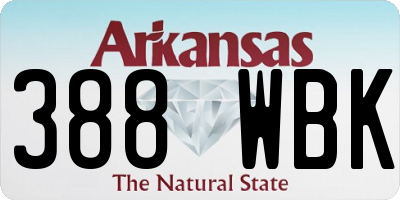 AR license plate 388WBK