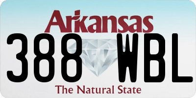 AR license plate 388WBL