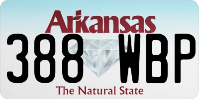 AR license plate 388WBP