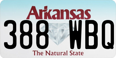 AR license plate 388WBQ