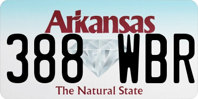 AR license plate 388WBR