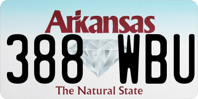 AR license plate 388WBU