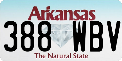 AR license plate 388WBV