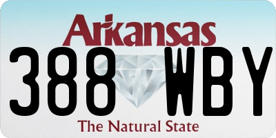 AR license plate 388WBY
