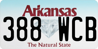 AR license plate 388WCB