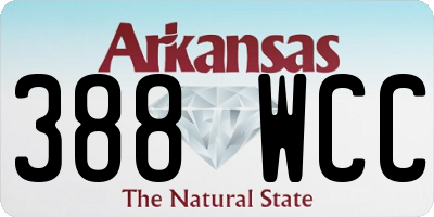 AR license plate 388WCC