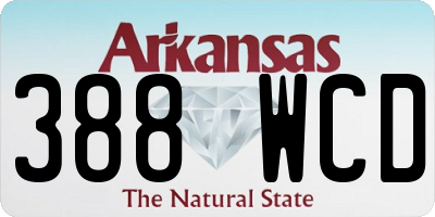 AR license plate 388WCD