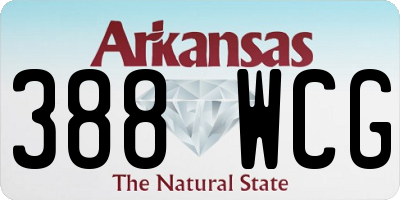 AR license plate 388WCG