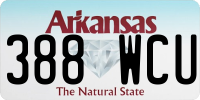 AR license plate 388WCU