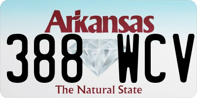 AR license plate 388WCV