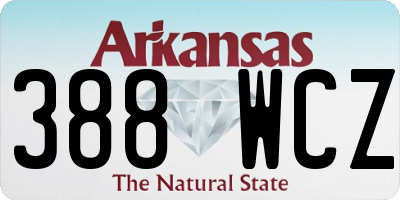 AR license plate 388WCZ