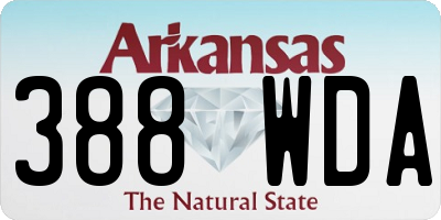 AR license plate 388WDA