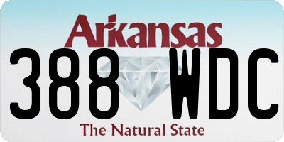 AR license plate 388WDC