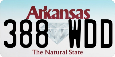 AR license plate 388WDD