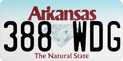 AR license plate 388WDG