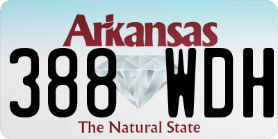 AR license plate 388WDH