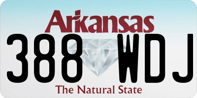 AR license plate 388WDJ