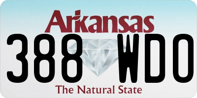 AR license plate 388WDO